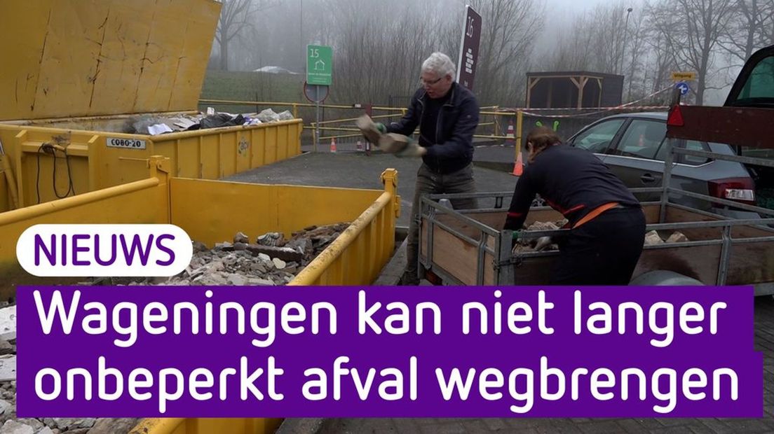 Inwoners van Wageningen mogen niet langer onbeperkt hun afval wegbrengen