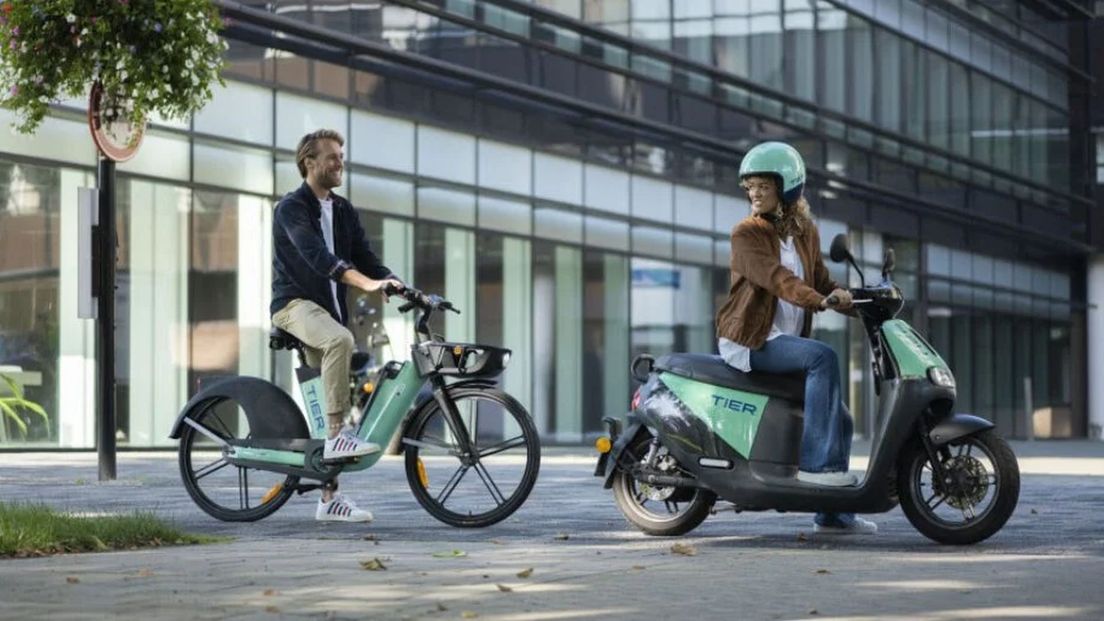 E-bike en e-scooter van TIER.