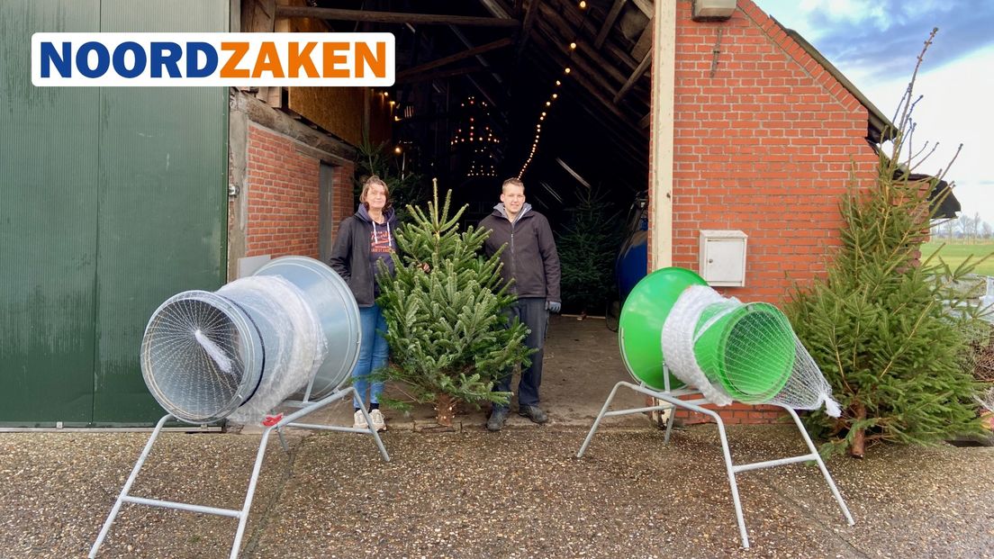 Mieke en Mark van der Gugten van de Kerstbomenboerderij in Oldehove