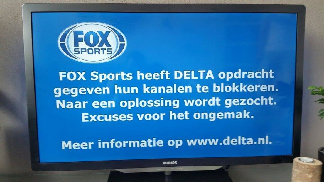 Delta laat voetbalfans schrikken, FOX Sports even op zwart