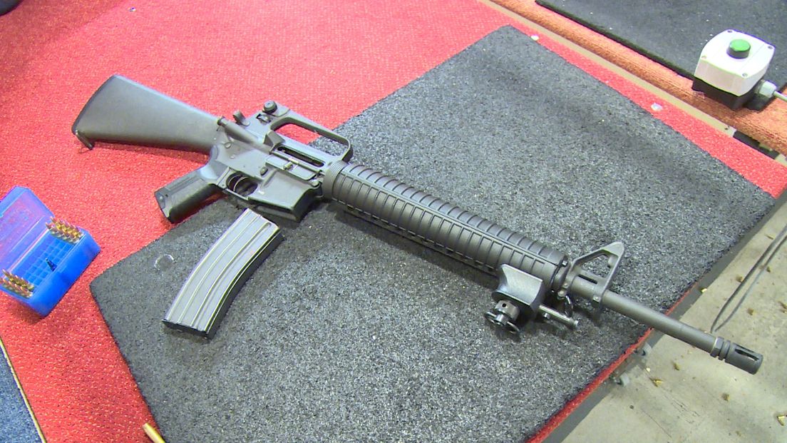 Een AR-15, een semi-automatisch geweer