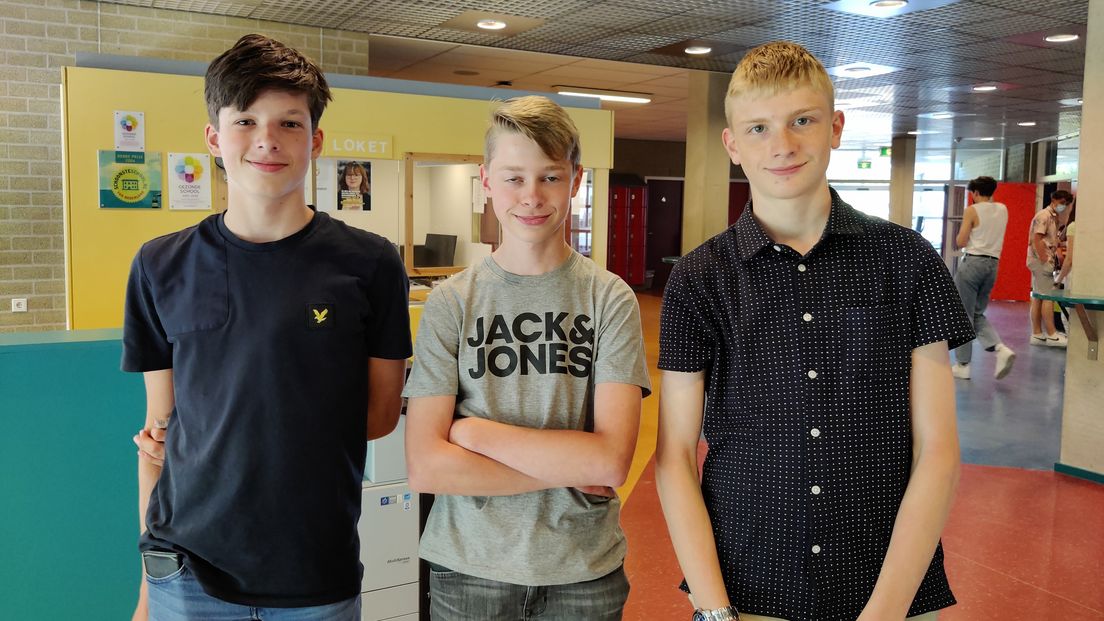 Marnix, Maarten en Bernd zijn weer fulltime op school.