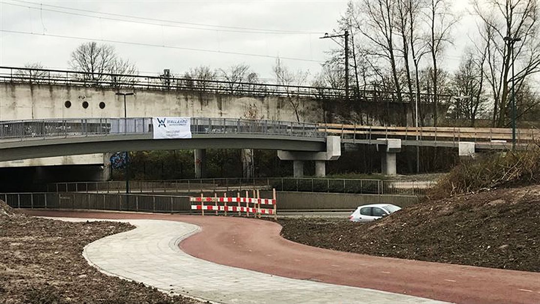 De nieuwe fietsbrug in Woerden.
