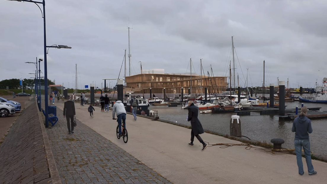 Het nieuwe Werelderfgoedcentrum komt in de haven van Lauwersoog