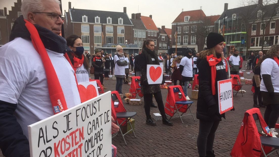 Manifestatie Intervence op Middelburgse Markt