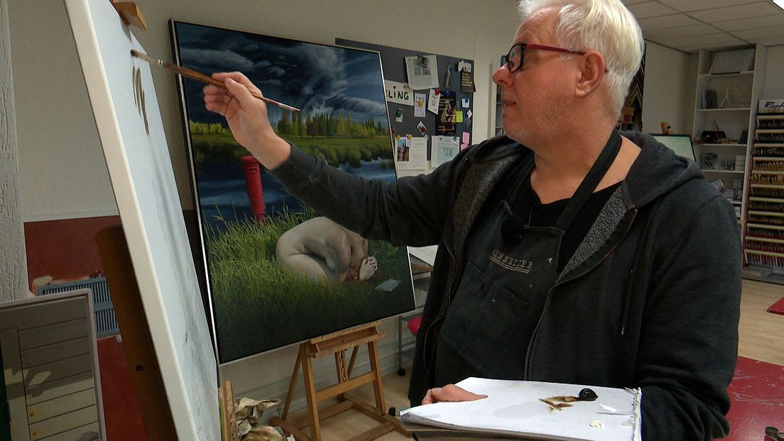 Peter: "Een schilderij maken is een heel proces met allerlei fases waar je doorheen moet."