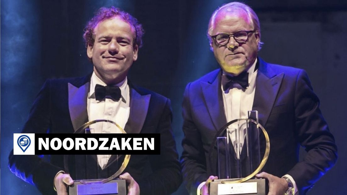 Blijdorp (r) en Meulman tijdens de uitreiking van de Entrepreneur of the Year-uitreiking in 2014