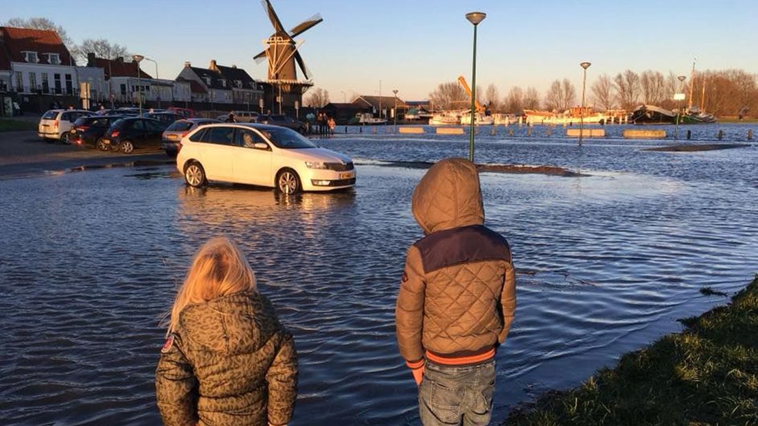 De waterstand eerder deze maand in Wijk bij Duurstede.