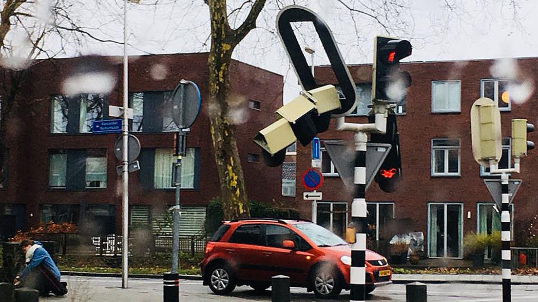 Een kapot stoplicht in Utrecht