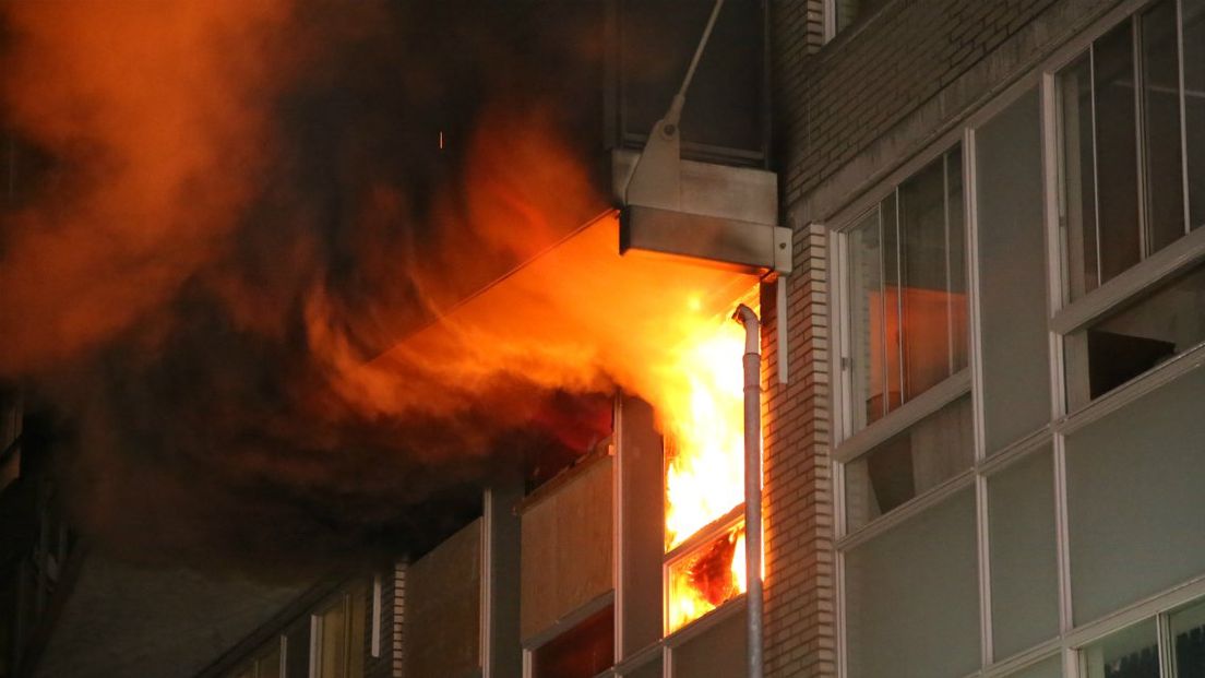 De brand woedde in een appartement aan de Frans Mortelmansstraat in Voorburg I
