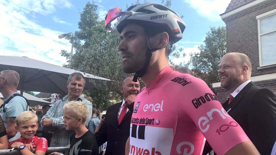 Giro-winnaar Tom Dumoulin in Wateringen
