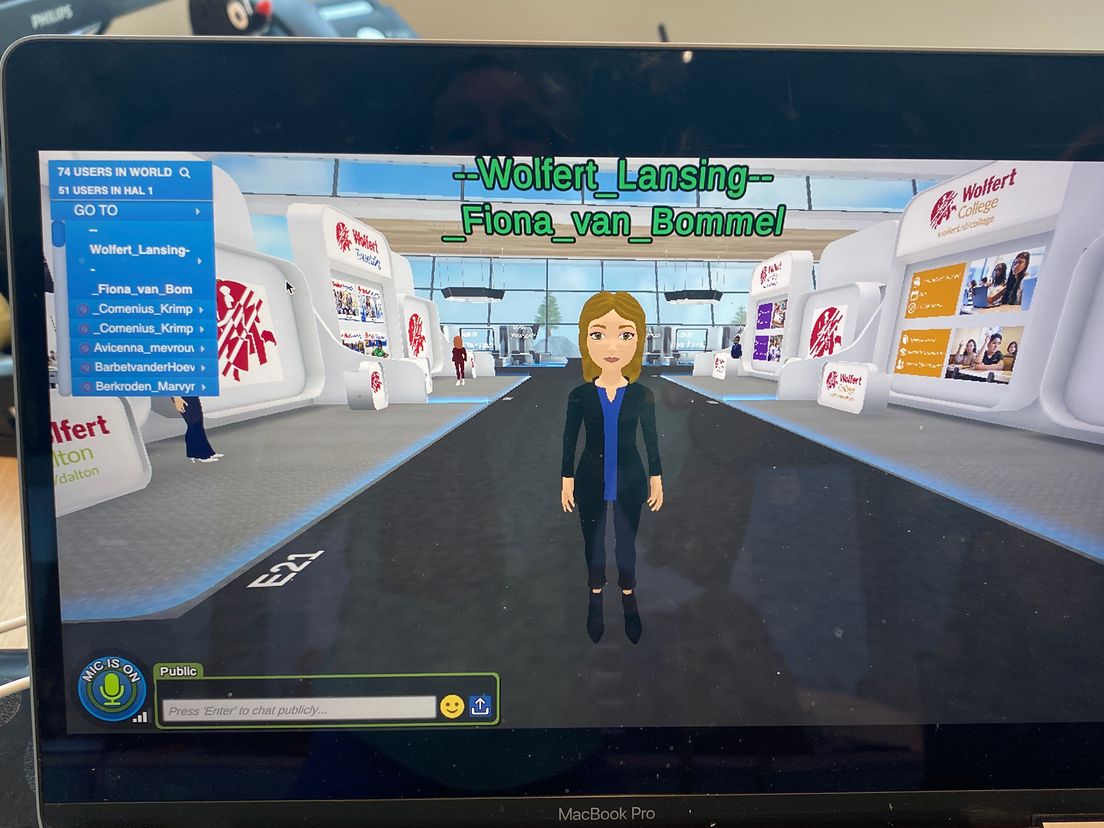 Fiona van Bommel als avatar op de online scholenmarkt