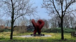 Kunstwerk 'Het Grote Beeld' noodgedwongen in weiland: 'Het is één groot avontuur, maar het is goed'
